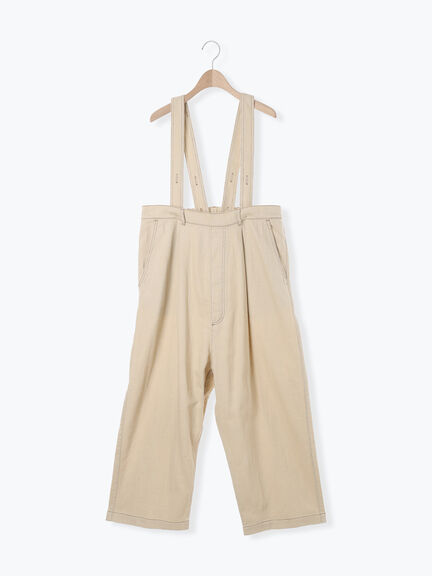 デニム/ツイルサスペンダー付きパンツ(ベージュ/ブルー/ネイビー)|Samansa Mos2(サマンサ モスモス)通販