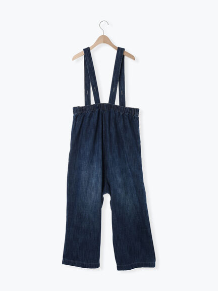 デニム/ツイルサスペンダー付きパンツ(ベージュ/ブルー/ネイビー)|Samansa Mos2(サマンサ モスモス)通販