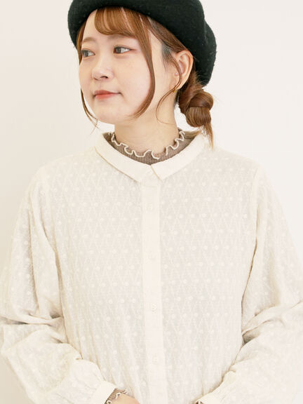 ◎刺繍ワンピース(グレー/チャコールグレー/キナリ)|Samansa Mos2(サマンサ モスモス)通販