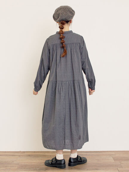 ◎刺繍ワンピース(グレー/チャコールグレー/キナリ)|Samansa Mos2(サマンサ モスモス)通販