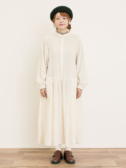◎刺繍ワンピース(グレー/チャコールグレー/キナリ)|Samansa Mos2(サマンサ モスモス)通販