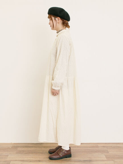 ◎刺繍ワンピース(グレー/チャコールグレー/キナリ)|Samansa Mos2(サマンサ モスモス)通販