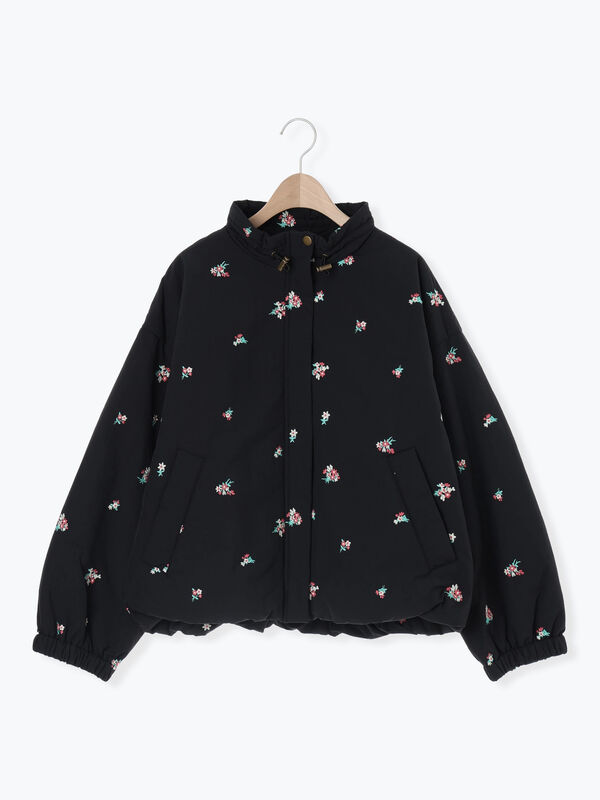 小花総刺繍中綿ジャケット(ブラック)|Samansa Mos2(サマンサ モスモス)通販