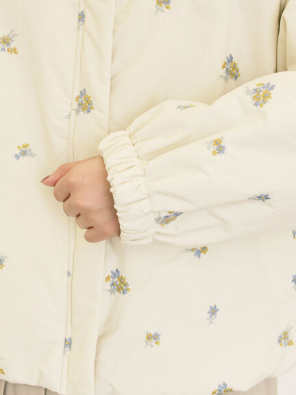 小花総刺繍中綿ジャケット(ブラック/オレンジ/キナリ)|Samansa Mos2(サマンサ モスモス)通販