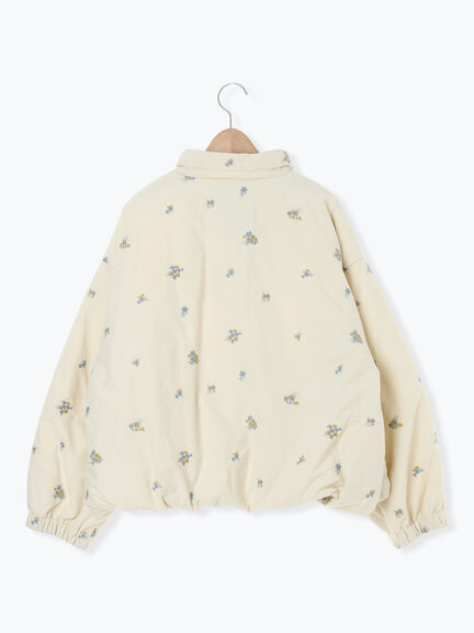 小花総刺繍中綿ジャケット(ブラック/オレンジ/キナリ)|Samansa Mos2(サマンサ モスモス)通販