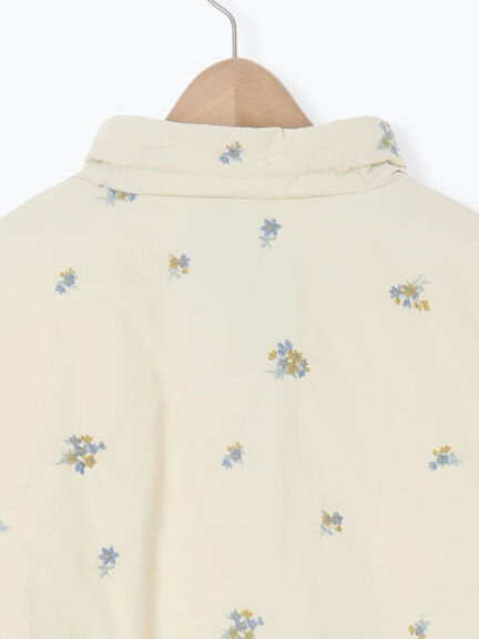 小花総刺繍中綿ジャケット(ブラック/オレンジ/キナリ)|Samansa Mos2(サマンサ モスモス)通販