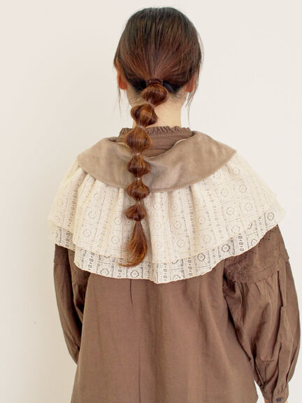 【3WAY】レイヤード付け襟(チャコールグレー/ベージュ)|Samansa Mos2(サマンサ モスモス)通販