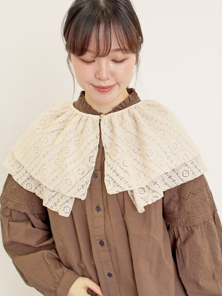 【3WAY】レイヤード付け襟(チャコールグレー/ベージュ)|Samansa Mos2(サマンサ モスモス)通販