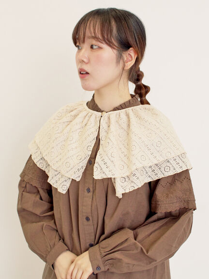 【3WAY】レイヤード付け襟(チャコールグレー/ベージュ)|Samansa Mos2(サマンサ モスモス)通販