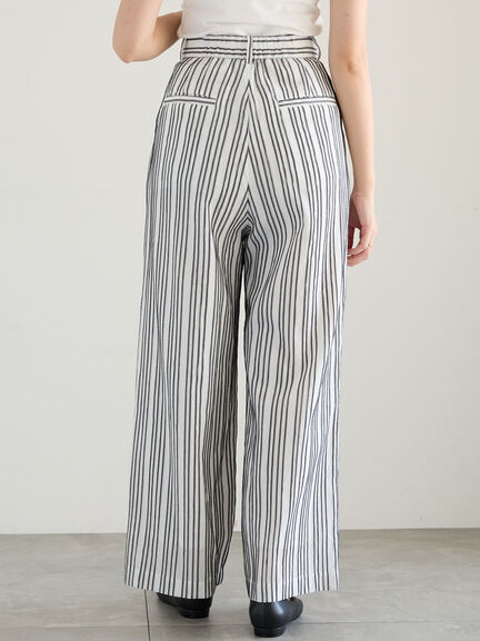 シェイドストライプタックパンツ(セットアップ可)《2025spring catalog item》(ブラック)|Te chichi(テチチ)通販