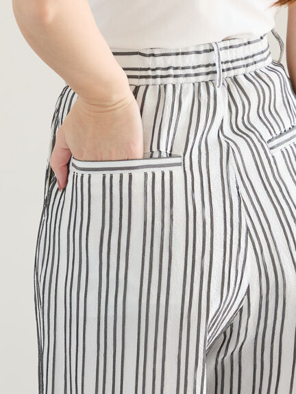 シェイドストライプタックパンツ(セットアップ可)《2025spring catalog item》(ブラック)|Te chichi(テチチ)通販