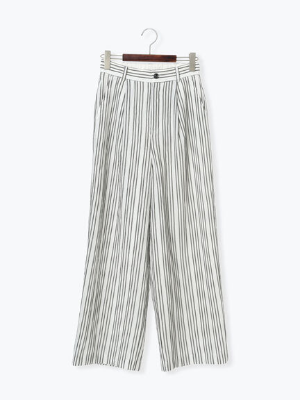 シェイドストライプタックパンツ(セットアップ可)《2025spring catalog item》(ブラック)|Te chichi(テチチ)通販