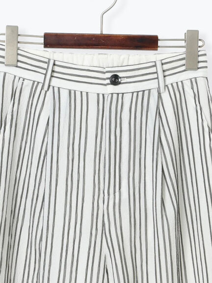 シェイドストライプタックパンツ(セットアップ可)《2025spring catalog item》(ブラック)|Te chichi(テチチ)通販