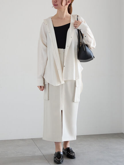 シャイニースパンドルマンシャツ《2025spring catalog item》(オフホワイト/ピンク/ミント)|Te chichi(テチチ)通販