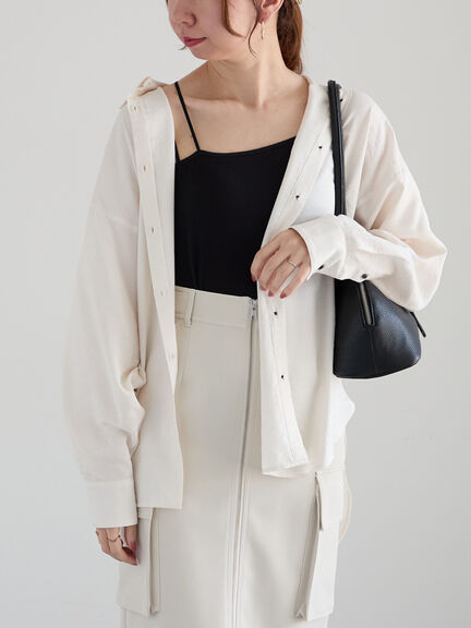 シャイニースパンドルマンシャツ《2025spring catalog item》(オフホワイト/ピンク/ミント)|Te chichi(テチチ)通販