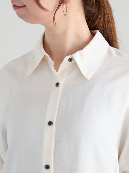 シャイニースパンドルマンシャツ《2025spring catalog item》(オフホワイト/ピンク/ミント)|Te chichi(テチチ)通販