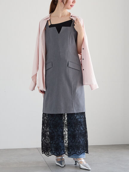 シャイニースパンドルマンシャツ《2025spring catalog item》(オフホワイト/ピンク/ミント)|Te chichi(テチチ)通販