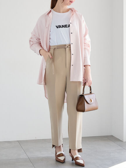 シャイニースパンドルマンシャツ《2025spring catalog item》(オフホワイト/ピンク/ミント)|Te chichi(テチチ)通販