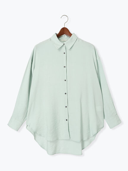 シャイニースパンドルマンシャツ《2025spring catalog item》(オフホワイト/ピンク/ミント)|Te chichi(テチチ)通販