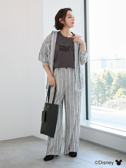 シェイドストライプオーバーシャツ(セットアップ可)《2025spring catalog item》(ブラック)|Te chichi(テチチ)通販