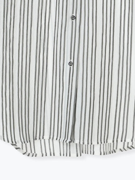 シェイドストライプオーバーシャツ(セットアップ可)《2025spring catalog item》(ブラック)|Te chichi(テチチ)通販