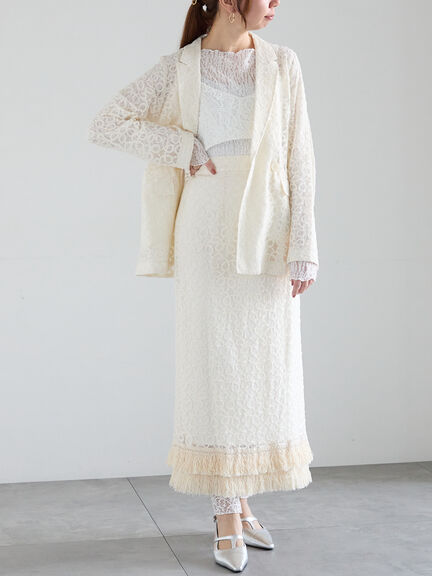 【Atelier Sucre】ロープ刺繍レースキャミブラウス《2025spring catalog item》(オフホワイト)|Te chichi(テチチ)通販