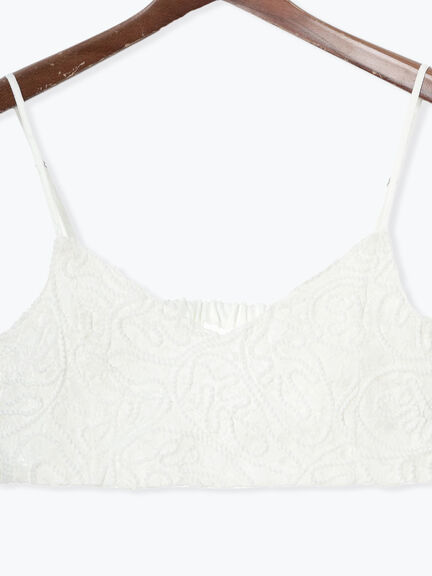 【Atelier Sucre】ロープ刺繍レースキャミブラウス《2025spring catalog item》(オフホワイト)|Te chichi(テチチ)通販