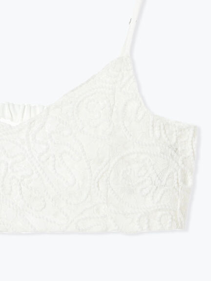 【Atelier Sucre】ロープ刺繍レースキャミブラウス《2025spring catalog item》(オフホワイト)|Te chichi(テチチ)通販