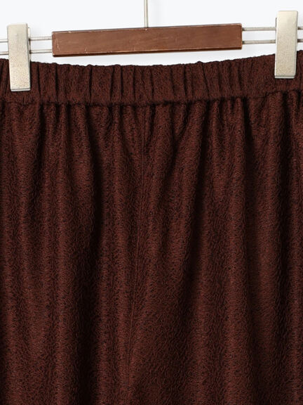 クレープメッシュストレートパンツ(セットアップ可)(ブラック/ブラウン)|Te chichi(テチチ)通販