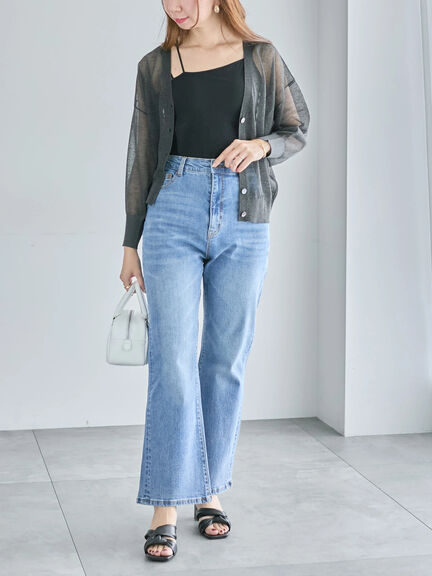 Levita14GVネックカーディガン(グレー/チャコールグレー/カーキ)|Te chichi(テチチ)通販