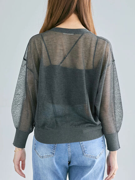 Levita14GVネックカーディガン(グレー/チャコールグレー/カーキ)|Te chichi(テチチ)通販