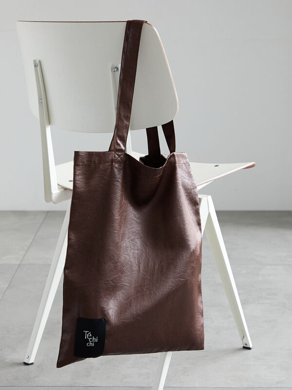 ファブリックTOTE(チンツ合皮ライク)(グレー/ブラック/ブラウン)|Te chichi(テチチ)通販