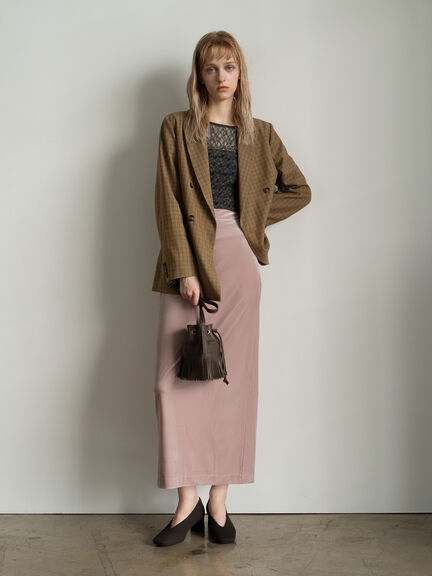 パッチワークレースクルーネックTOPS《2025Autumn catalog vol.2 item》(オフホワイト/チャコールグレー)|Te chichi(テチチ)通販