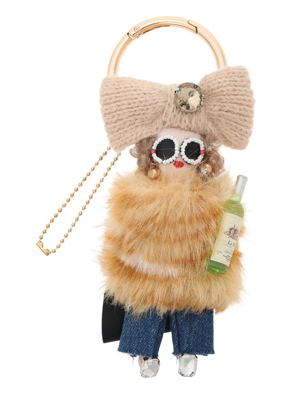 ファー ガール チャーム(グレー/ベージュ)|Te chichi(テチチ)通販