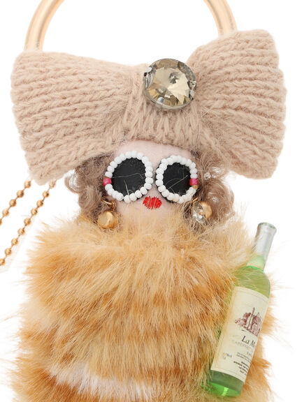 ファー ガール チャーム(グレー/ベージュ)|Te chichi(テチチ)通販