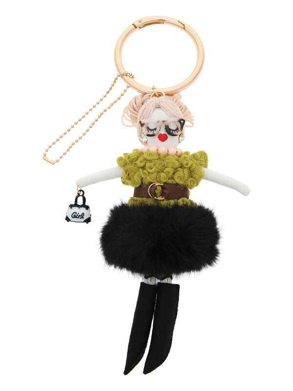 ボア×ファー ガール チャーム(グリーン)|Te chichi(テチチ)通販