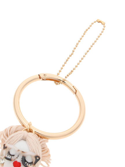 ボア×ファー ガール チャーム(ブラウン/グリーン)|Te chichi(テチチ)通販