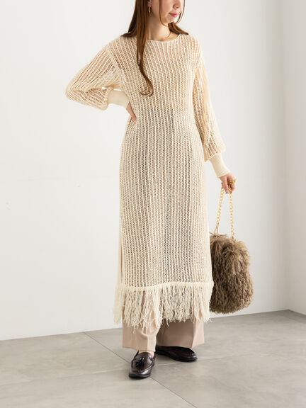 ボア×チェーンキンチャクBAG(ブラック/ベージュ)|Te chichi(テチチ)通販