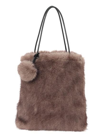 ファー&チャーム バッグ(ブラック/ブラウン)|Te chichi(テチチ)通販