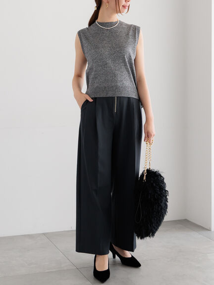 シフォンフリルニットベスト(グレー/ブラック/ベージュ)|Te chichi(テチチ)通販