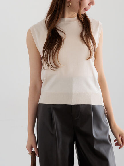 シフォンフリルニットベスト(グレー/ブラック/ベージュ)|Te chichi(テチチ)通販