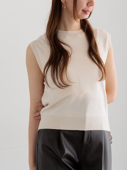 シフォンフリルニットベスト(グレー/ブラック/ベージュ)|Te chichi(テチチ)通販