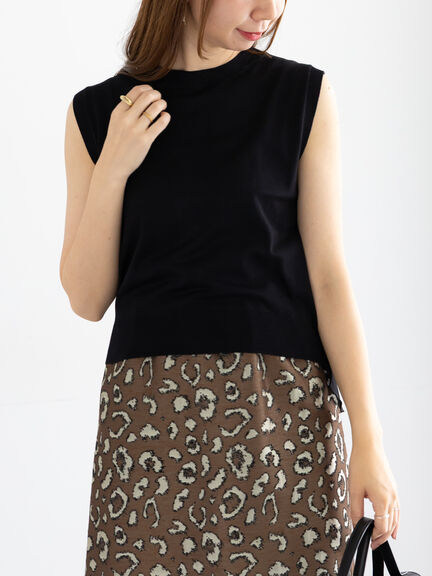 シフォンフリルニットベスト(グレー/ブラック/ベージュ)|Te chichi(テチチ)通販