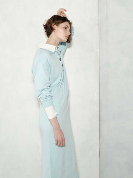 ニットポロワンピース《2025Autumn catalog vol.2 item》(チャコールグレー/ベージュ/ブルー)|Te chichi(テチチ)通販