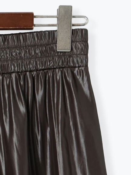 【Atelier plier】アシンメトリープリーツロングスカート(セットアップ可)《2025Autumn catalog item》(ブラウン)|Te chichi(テチチ)通販