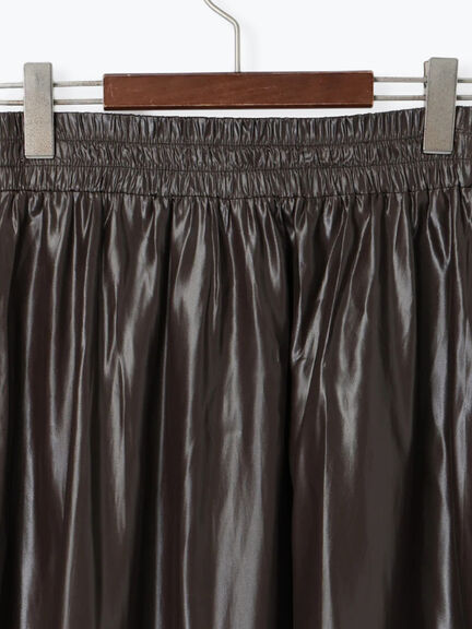 【Atelier plier】アシンメトリープリーツロングスカート(セットアップ可)《2025Autumn catalog item》(ブラウン)|Te chichi(テチチ)通販