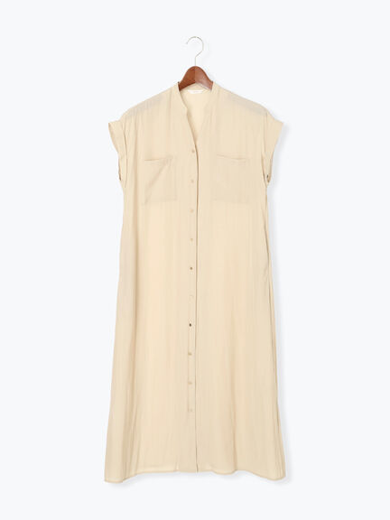 Wポケットサテンシャツワンピース(ベージュ/ブラウン/ネイビー)|Te chichi(テチチ)通販