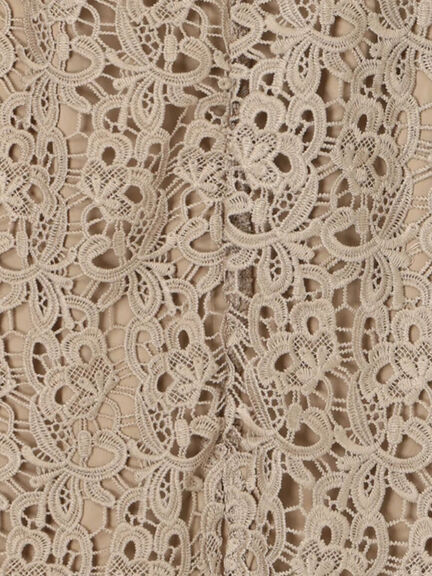 ケミカルレースナロースカート《2025Autumn catalog vol.2 item》(チャコールグレー/ベージュ/グリーン)|Te chichi(テチチ)通販