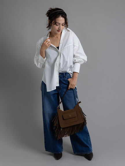 ウエスタンディティールシャツ《2025Autumn catalog item》(オフホワイト/ブルー)|Te chichi(テチチ)通販