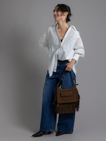 ウエスタンディティールシャツ《2025Autumn catalog item》(オフホワイト/ブルー)|Te chichi(テチチ)通販